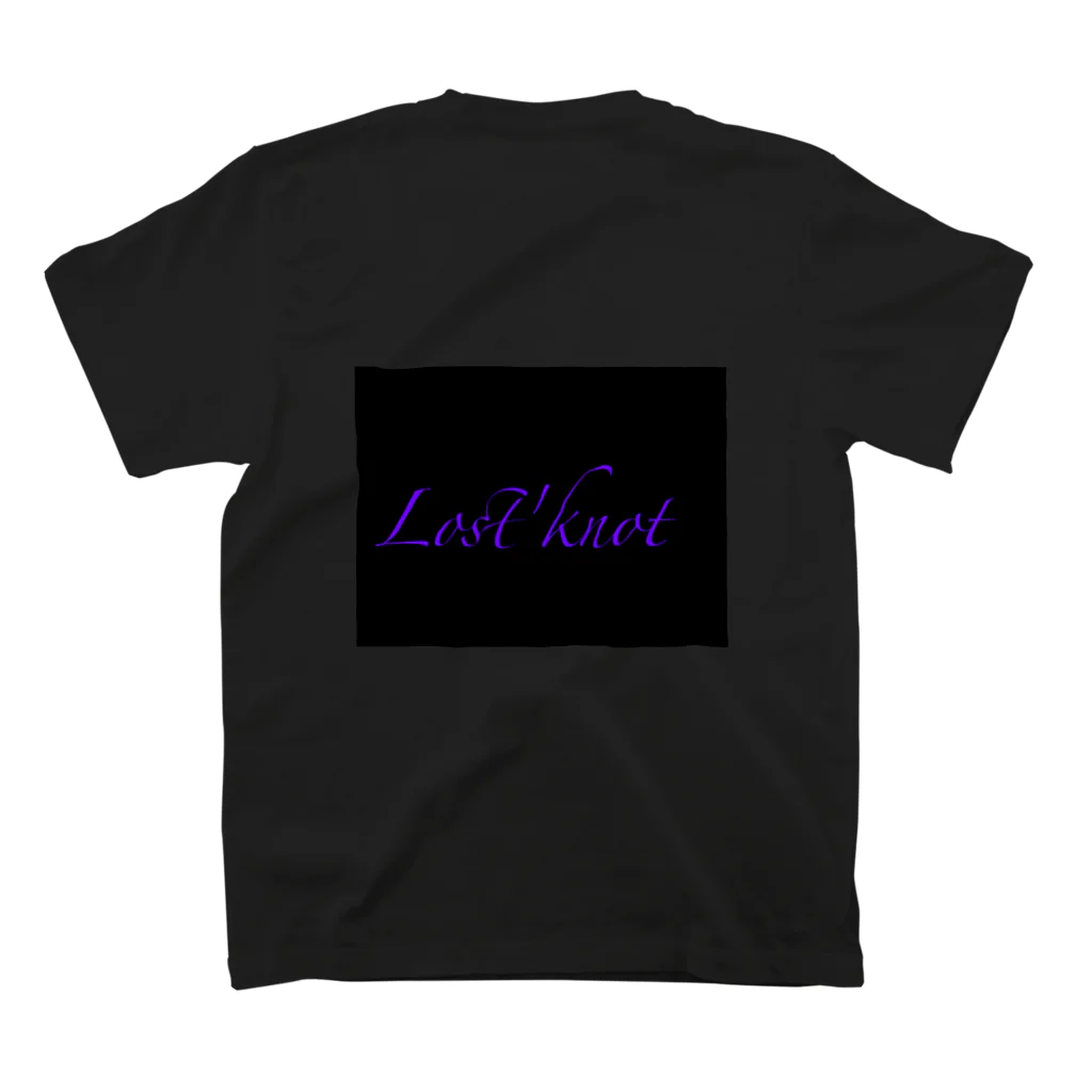 Lost'knotの黒オオトカゲ Regular Fit T-Shirtの裏面