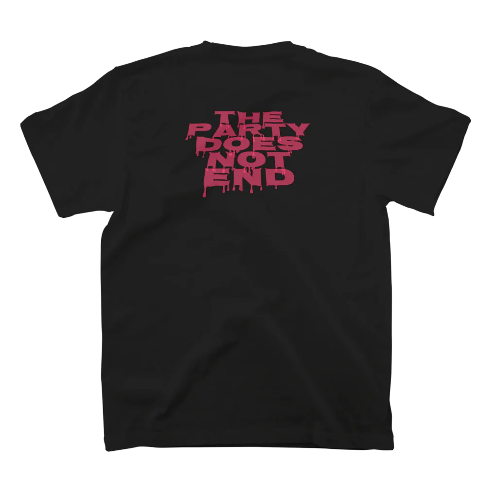 THE PARTY DOES NOT ENDのただれロゴ Regular Fit T-Shirtの裏面