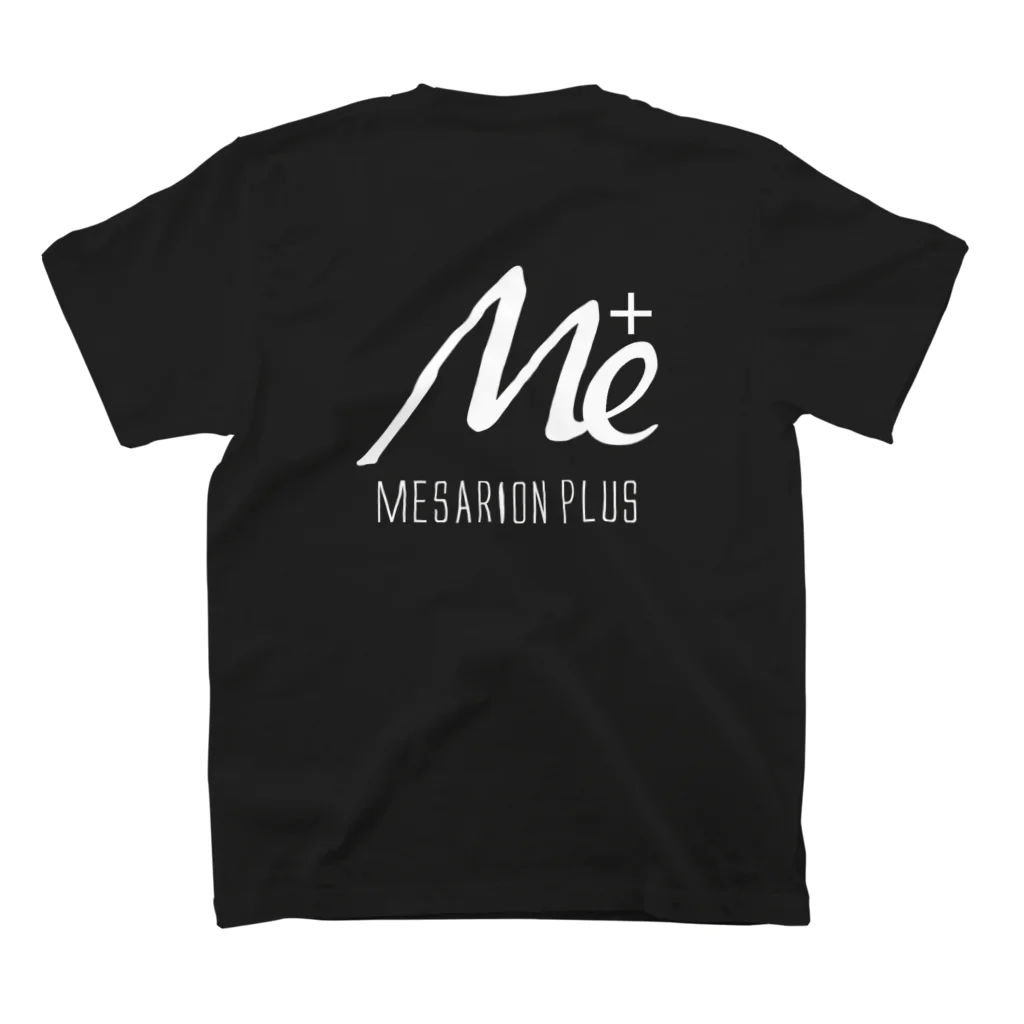 keita屋のMESARION＋ロゴ　文字切り抜きVer（ホワイト） スタンダードTシャツの裏面