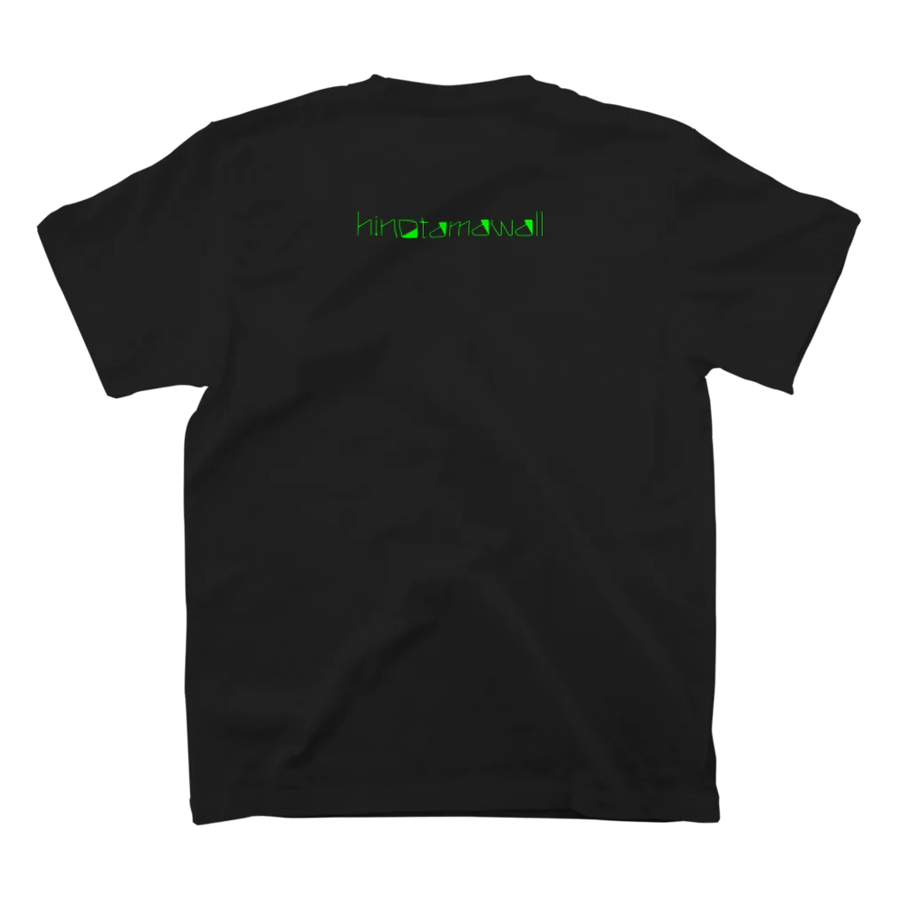 hinotamawallのFire Works green Regular Fit T-Shirtの裏面