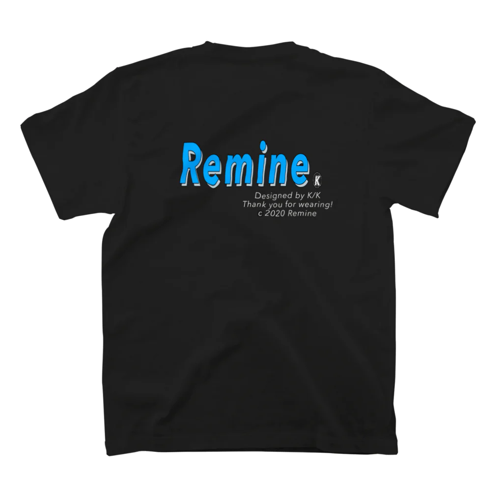 Remine_officialのRemine black T shirt Regular Fit T-Shirtの裏面