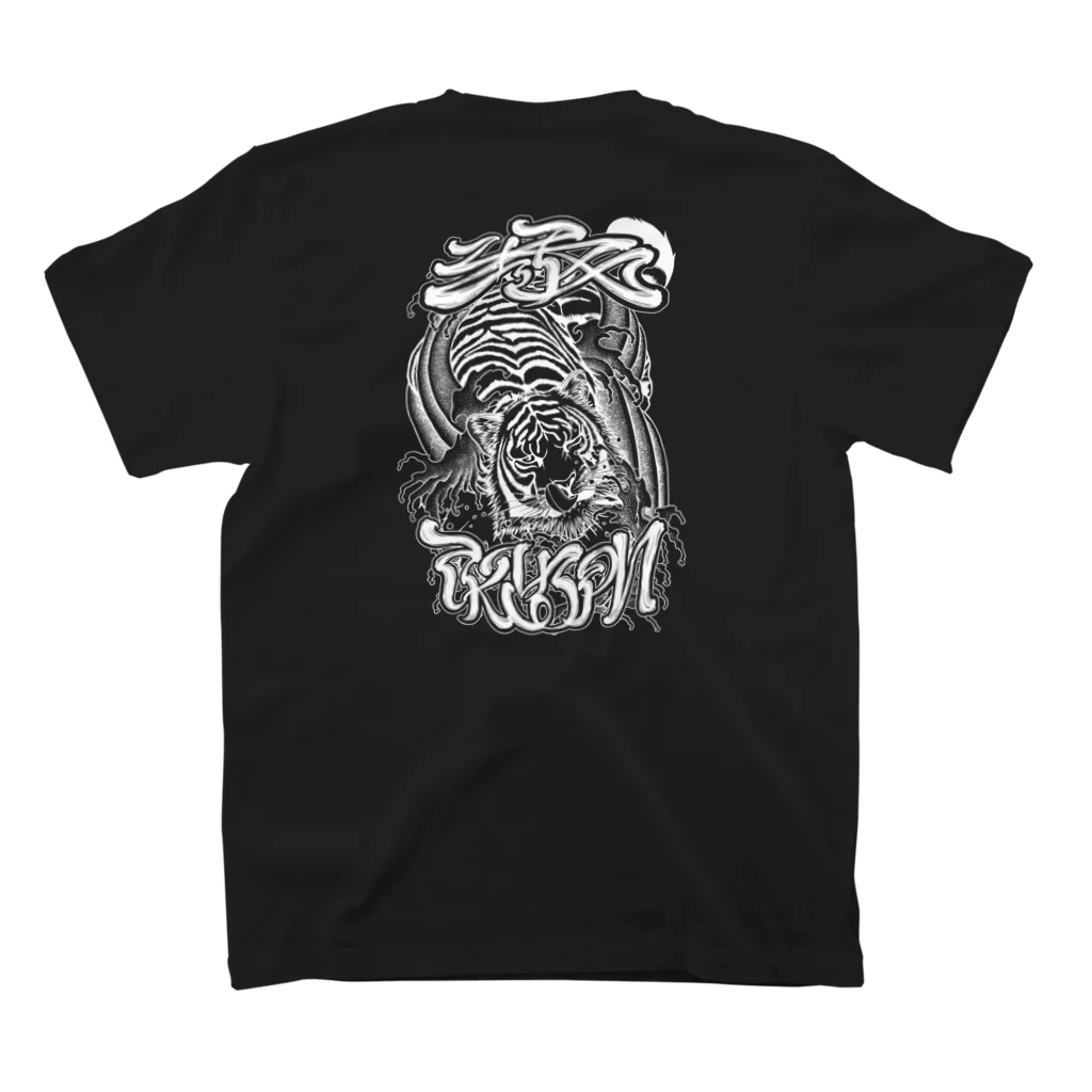 Y's Ink Works Official Shop at suzuriのY'sロゴ Tiger T (White Print) スタンダードTシャツの裏面