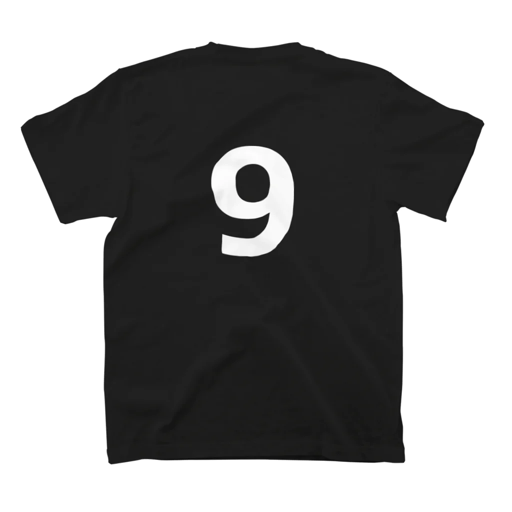 野球Tシャツ倶楽部（文字デザイン）のライトフィールダー（背番号9） スタンダードTシャツの裏面