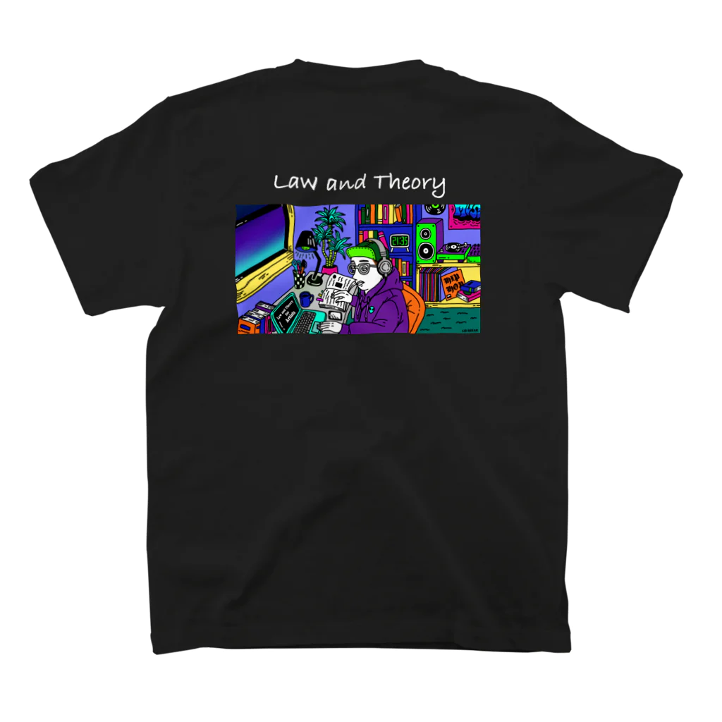 Law and TheoryのLaw and Theory for artists Tee（white logo） スタンダードTシャツの裏面