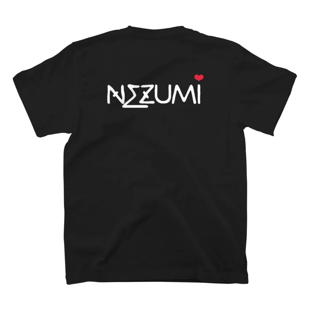 Kuro*s Brandの白NEZUMi スタンダードTシャツの裏面