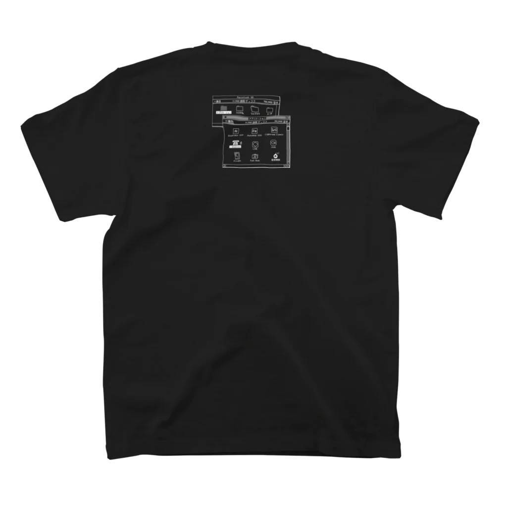 吉田電話 and The DOKKEN THIRSKのHello.のTシャツ（黒） スタンダードTシャツの裏面