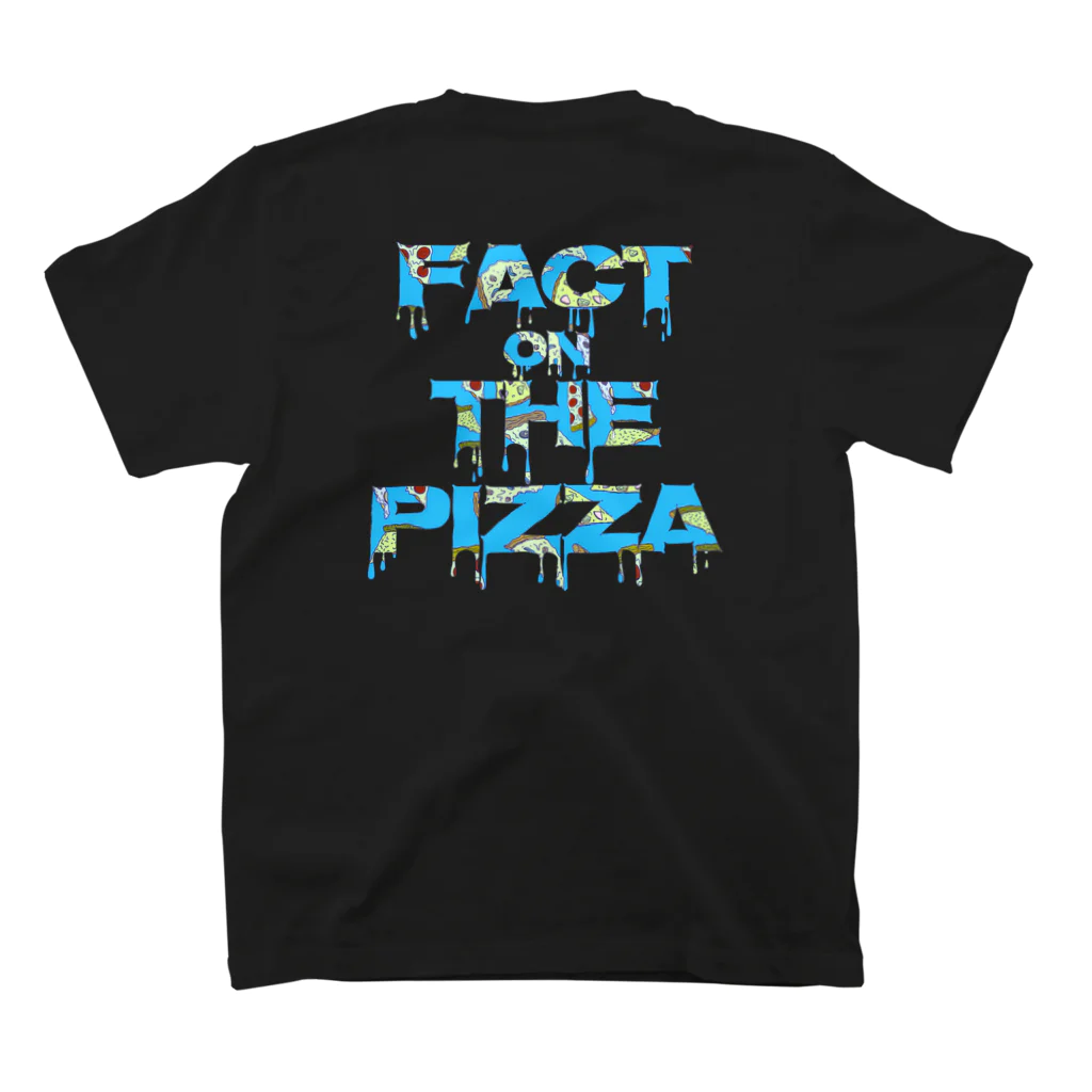 money pleaseのFact on the Pizza バンT黒 Regular Fit T-Shirtの裏面