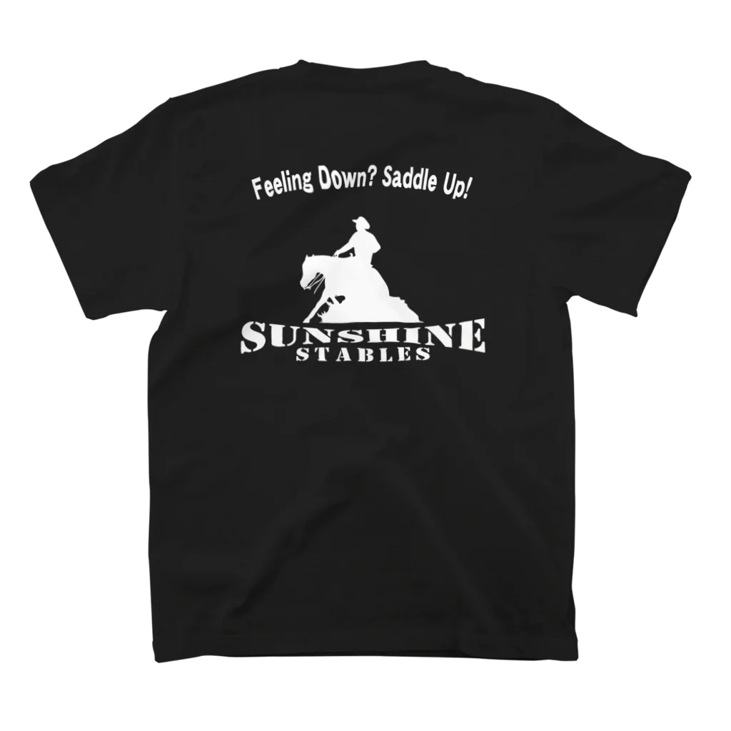 au♡lio アウリオのサンシャインステーブルス Feeling Down? Saddle Up! (ホワイト) スタンダードTシャツの裏面