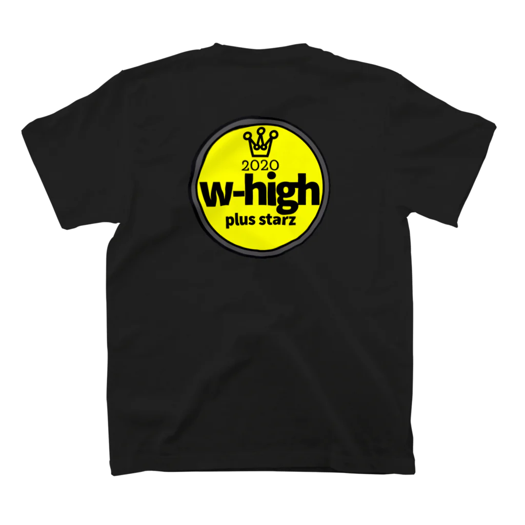 w-high plus starz のw-high  スタンダードTシャツの裏面