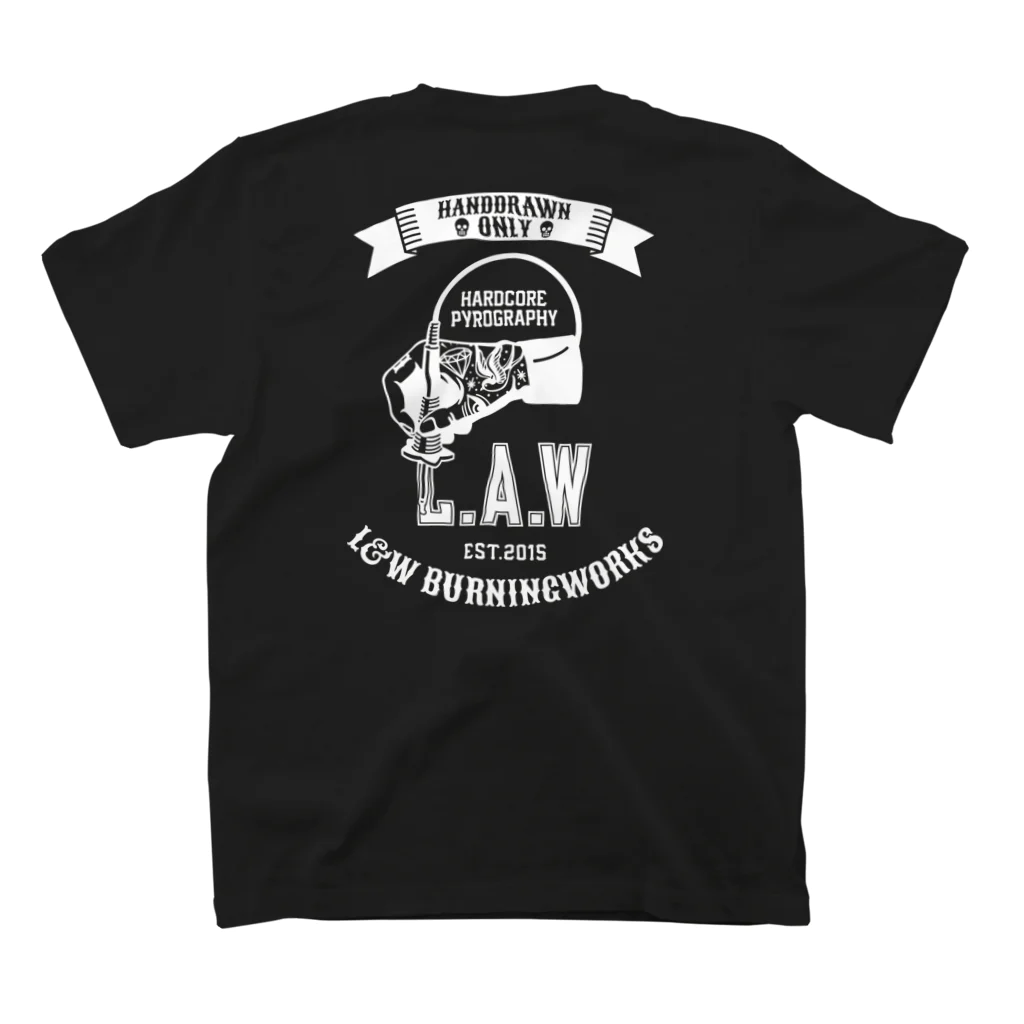 L&W BurningWorksのHARDCORE PYROGRAPHY Regular Fit T-Shirtの裏面