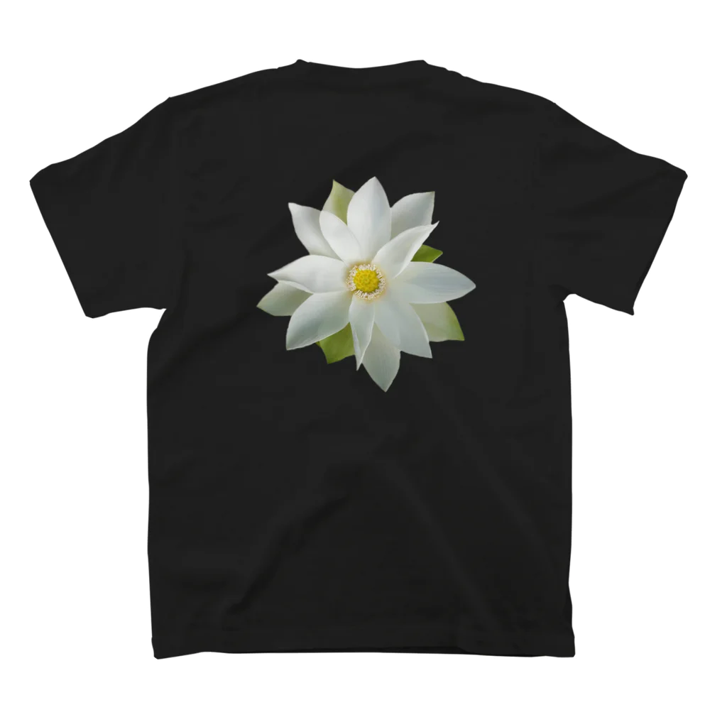 erumaのLotus white スタンダードTシャツの裏面