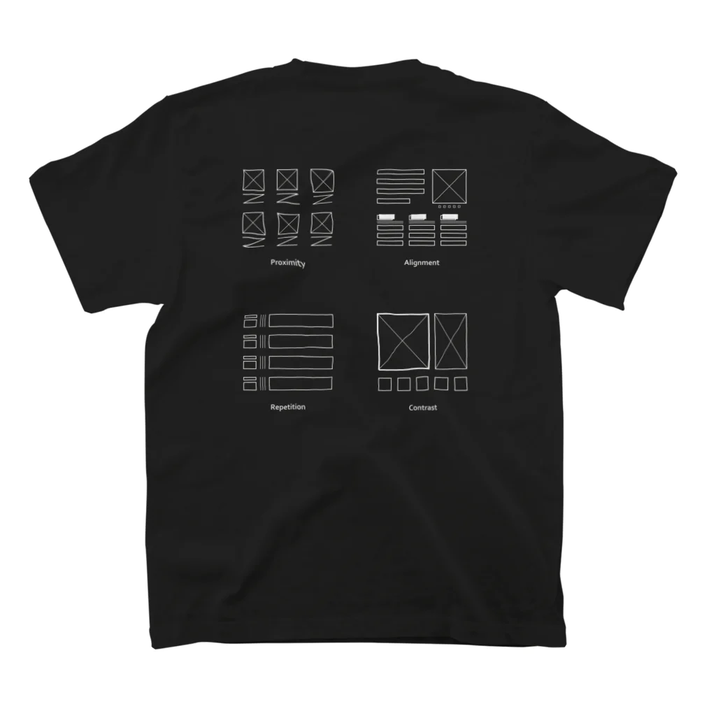 Q＆UMのデザインの4大原則 4DesignPrinciples -Color- スタンダードTシャツの裏面