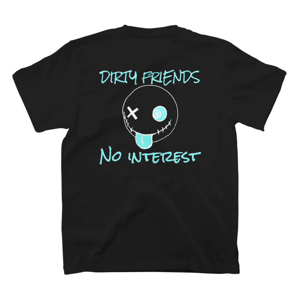 DIRTY FRIENDSの興味ない 白 スタンダードTシャツの裏面