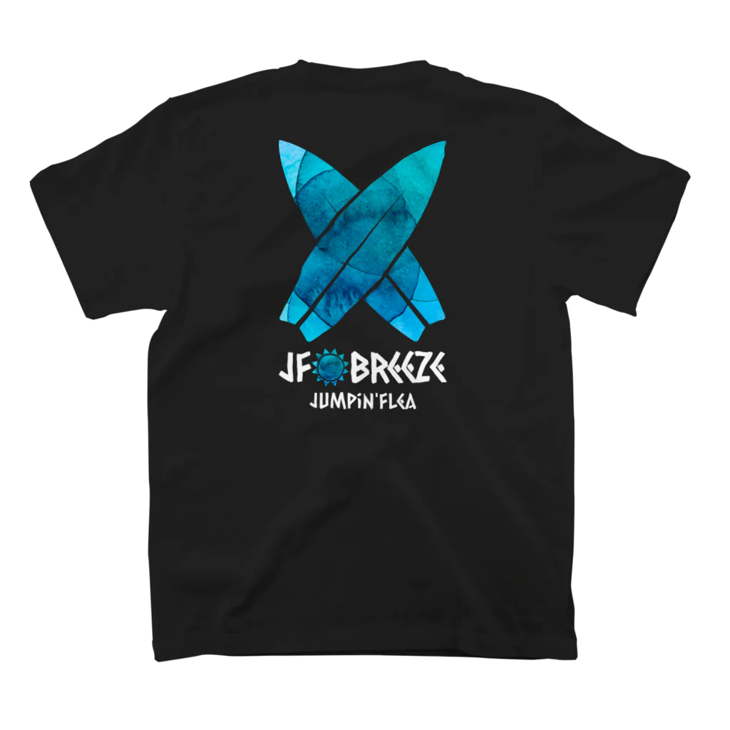 JF BreezeのTwinBOARD白（前背面） スタンダードTシャツの裏面