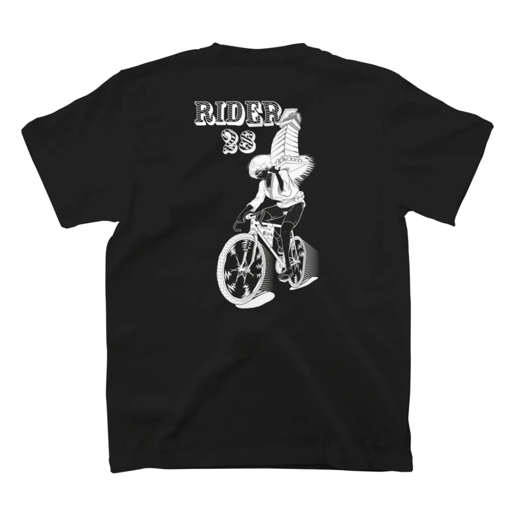 nidan-illustrationのrider28 #2 (white ink) スタンダードTシャツの裏面