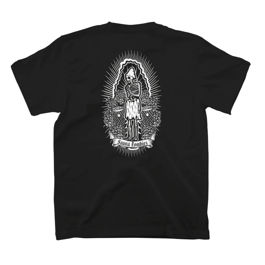 SAUNA ZOMBIESのSAUNA ZOMBIES- Praying Skeleton T- Regular Fit T-Shirtの裏面