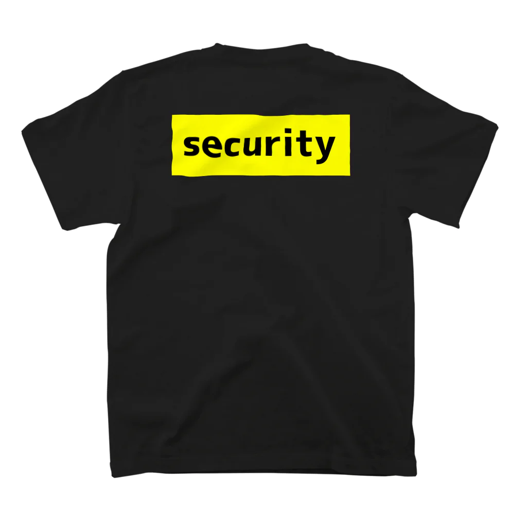 宇宙インターチェンジのsecurityになろう Regular Fit T-Shirtの裏面