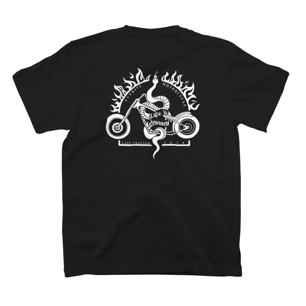 Last Chapterのバイク【sunrise motors】バックプリント スタンダードTシャツの裏面