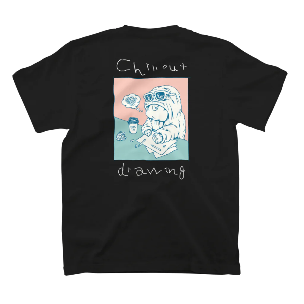 MORIの【ロゴ白色】chillout drawing スタンダードTシャツの裏面