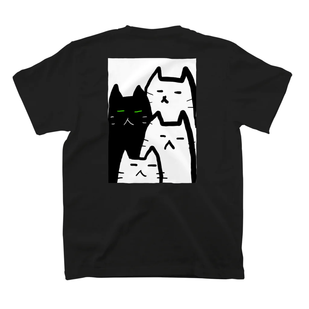 ねこちやのねこちかぞくTee バックプリントver. スタンダードTシャツの裏面