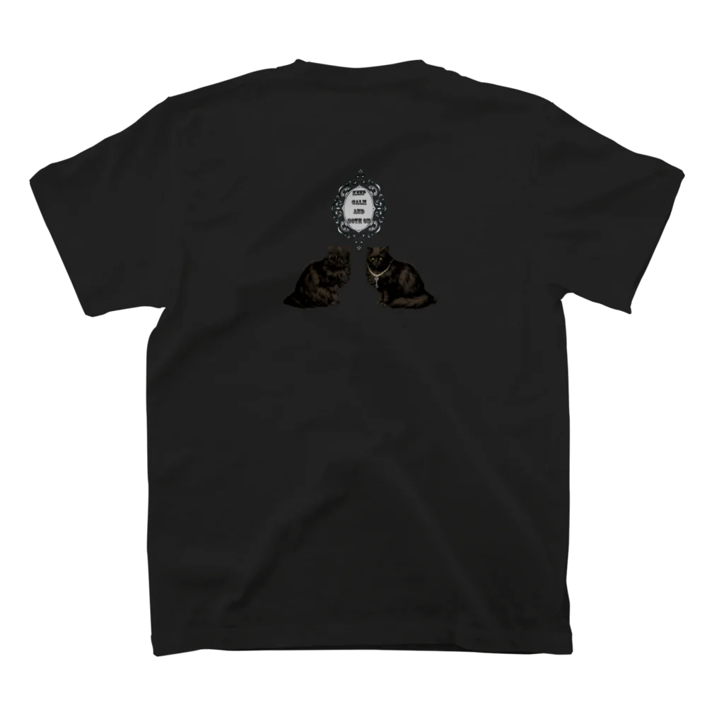 海賊猫 cocoのKeep Calm and Goth On♱マリー・アントワネット『Masquerade』♱黒ロリ ゴスロリ ゴシック 蝶 Regular Fit T-Shirtの裏面