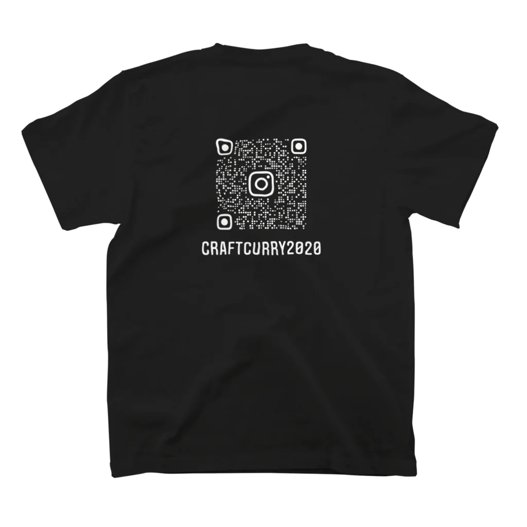 CRAFT CURRY BROTHERS 公式グッズのCCB BLACK T-shirt（背面QRあり） スタンダードTシャツの裏面