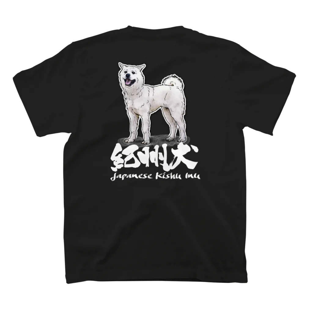 オリジナル工房プリントンの紀州犬 前後イラスト プリント Regular Fit T-Shirtの裏面