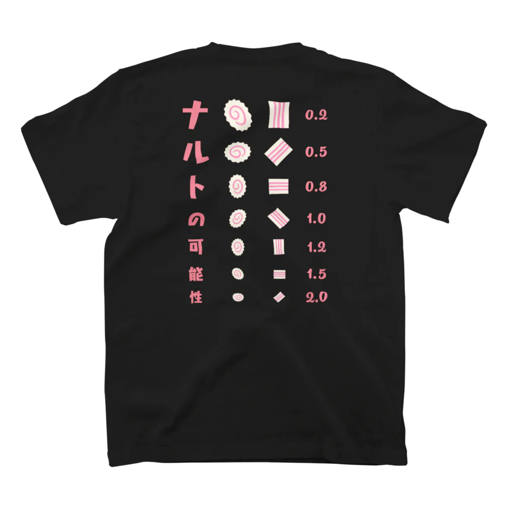 kg_shopの[☆両面] ナルトの可能性【視力検査表パロディ】 スタンダードTシャツの裏面