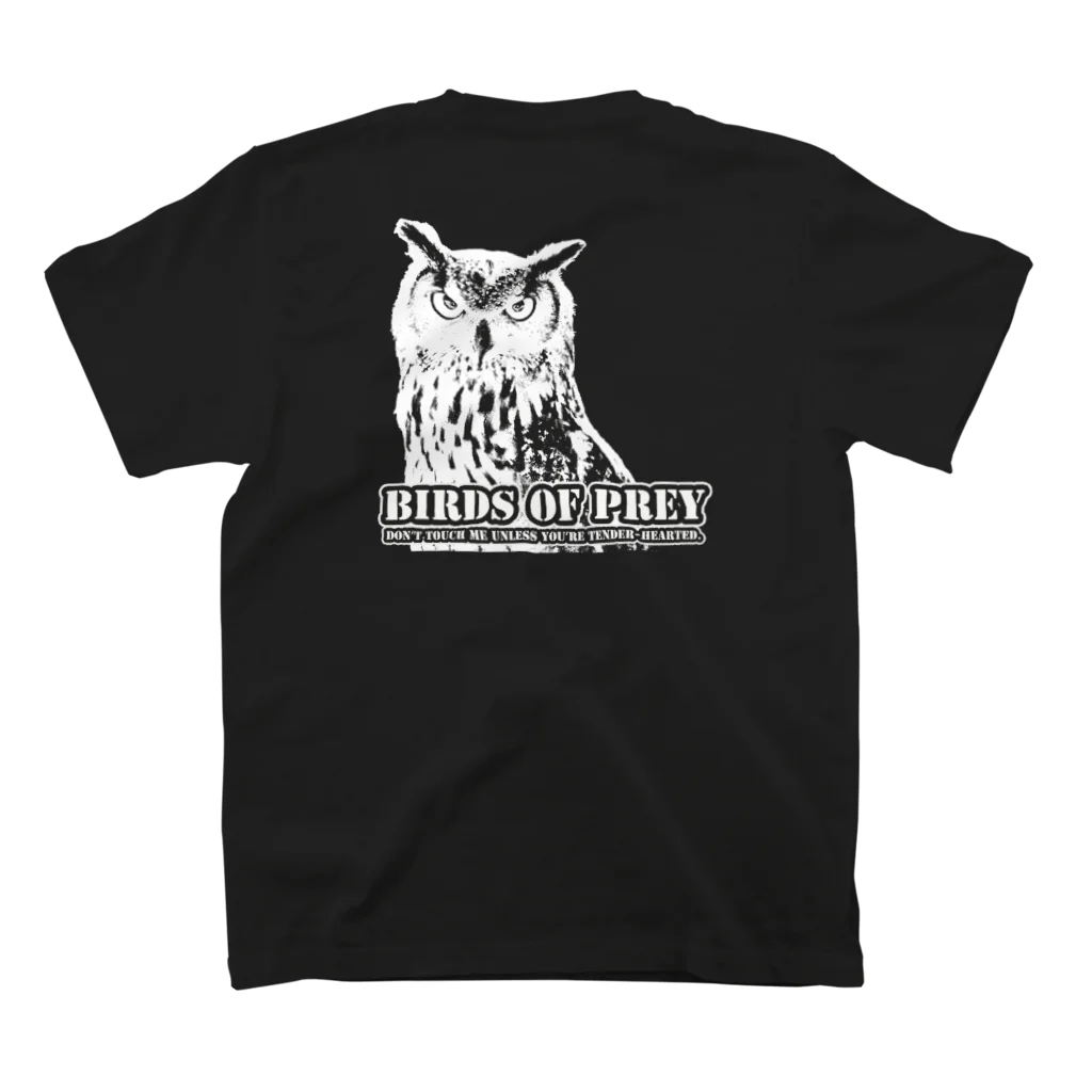 有限会社サイエンスファクトリーのBIRDS OF PREY clear ベンガルワシミミズクver. スタンダードTシャツの裏面