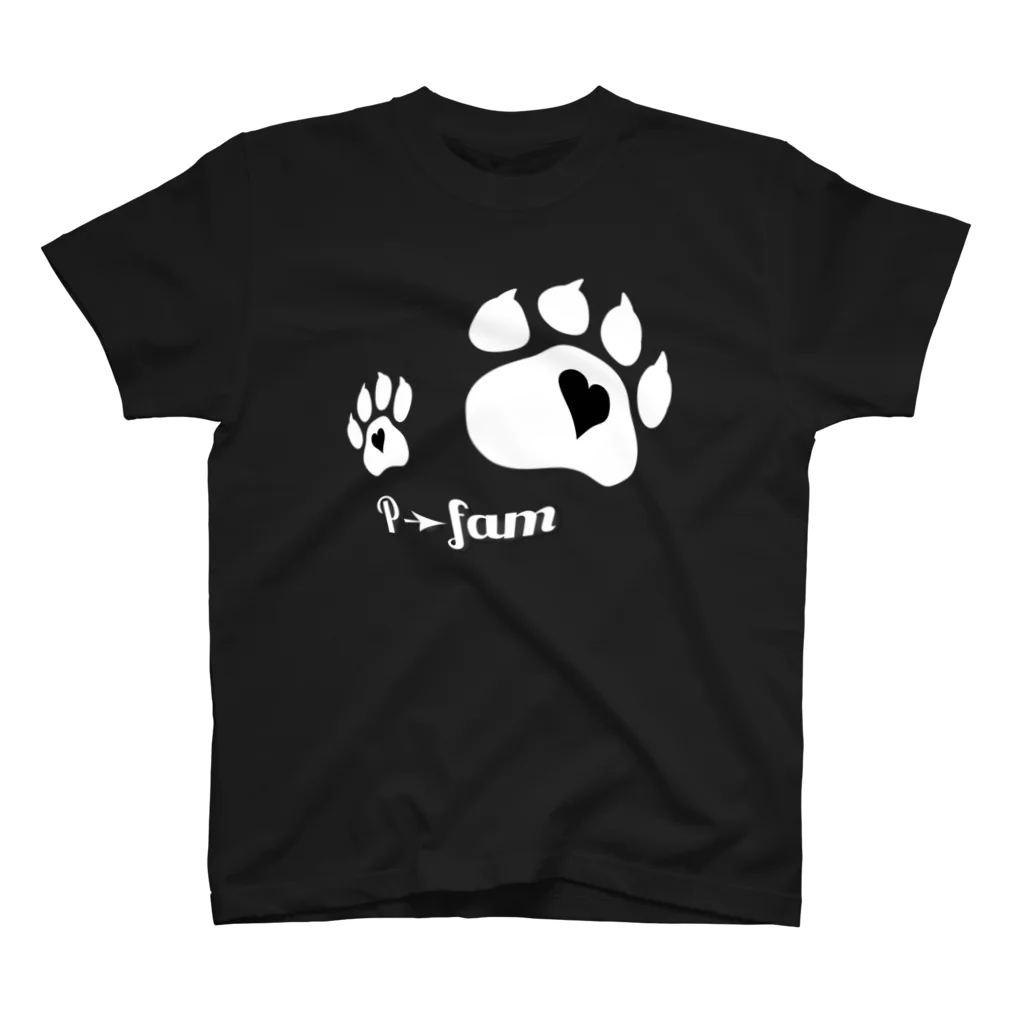 P➛fam.comのP➛KUMAちゃん(白) スタンダードTシャツ