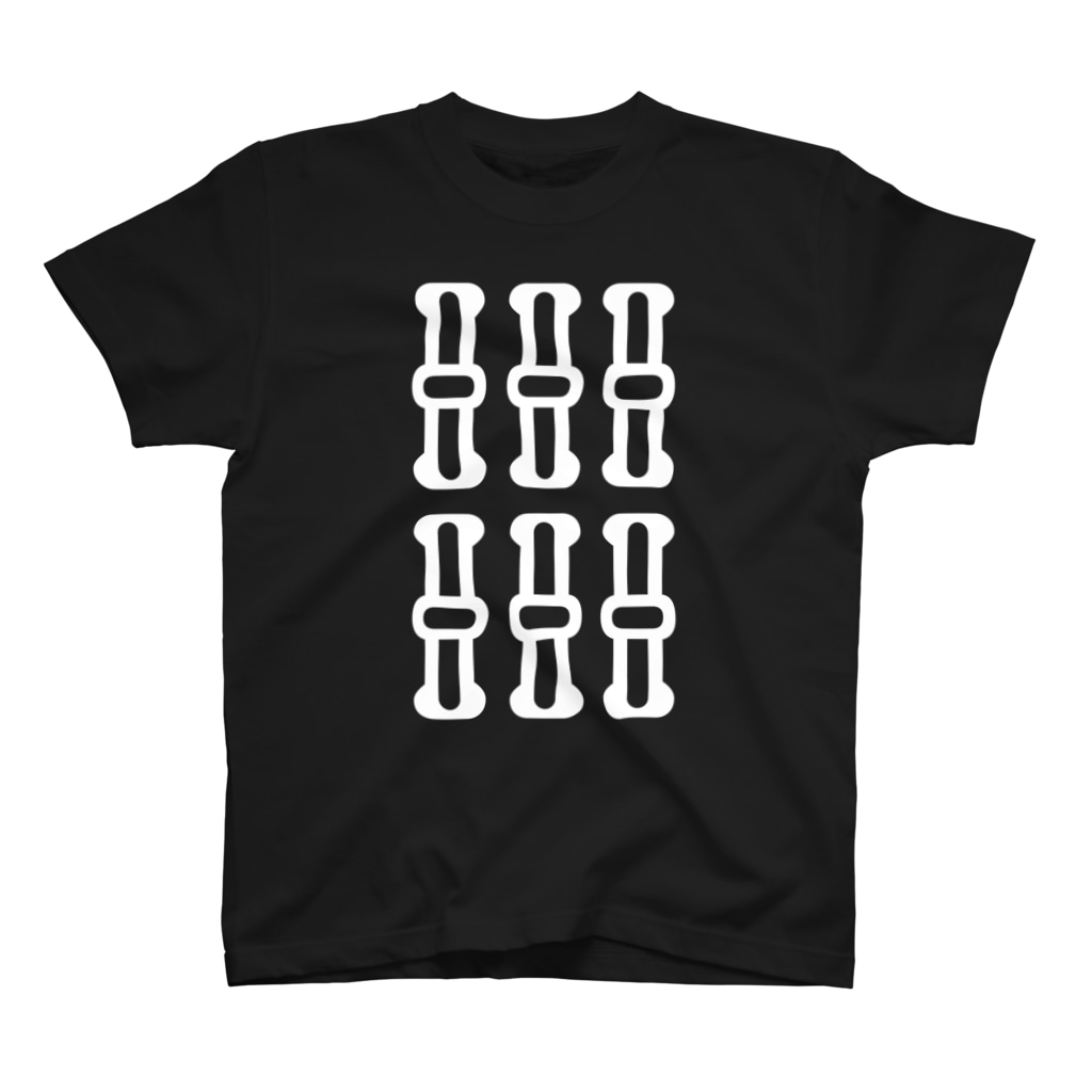 麻雀ロゴTシャツショップ 雀喰 -JUNK-の麻雀牌 6索 ローソウ ＜索子 リューソウ>白ロゴ Regular Fit T-Shirt
