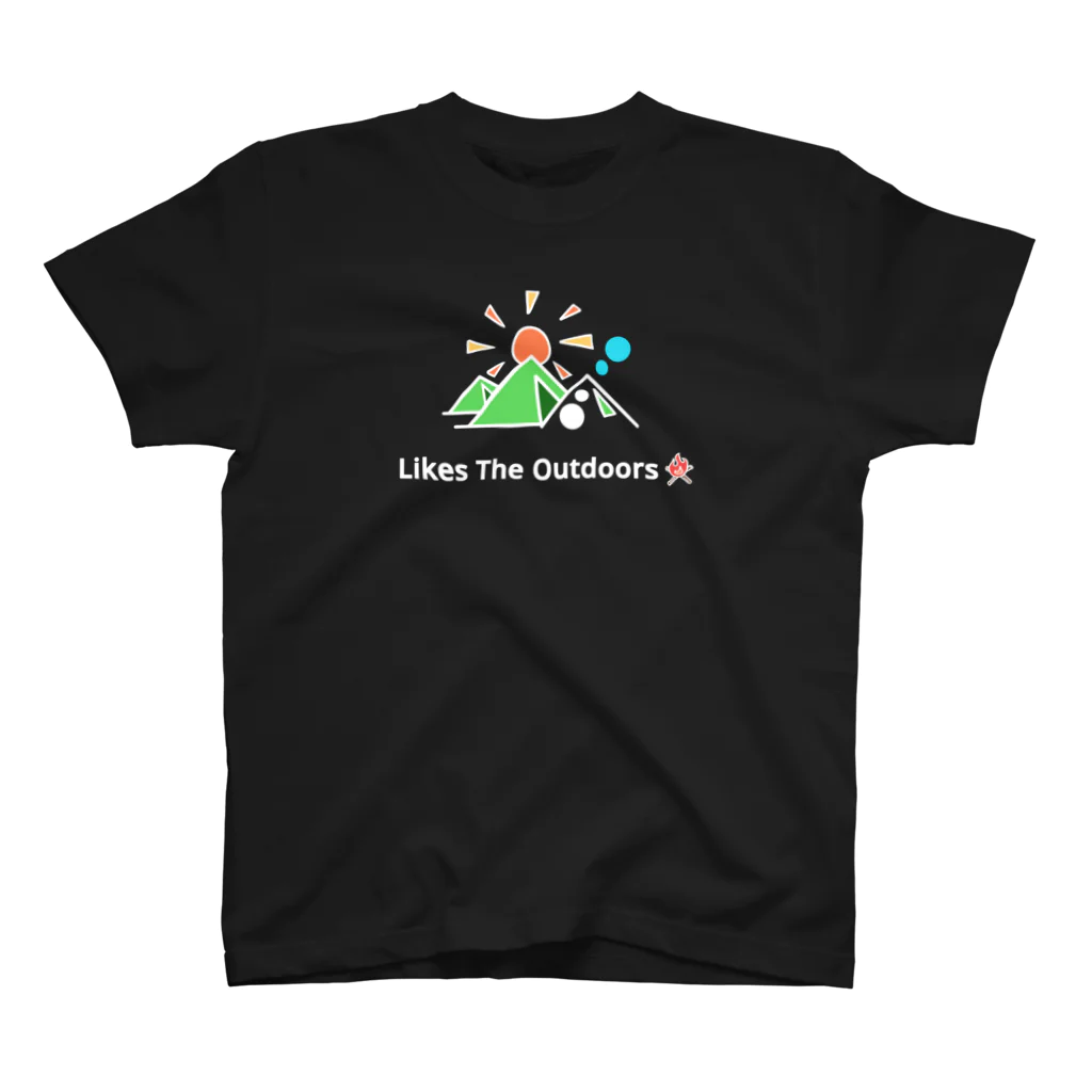 dlt.outdoorsのLikes The Outdoors　黒 スタンダードTシャツ