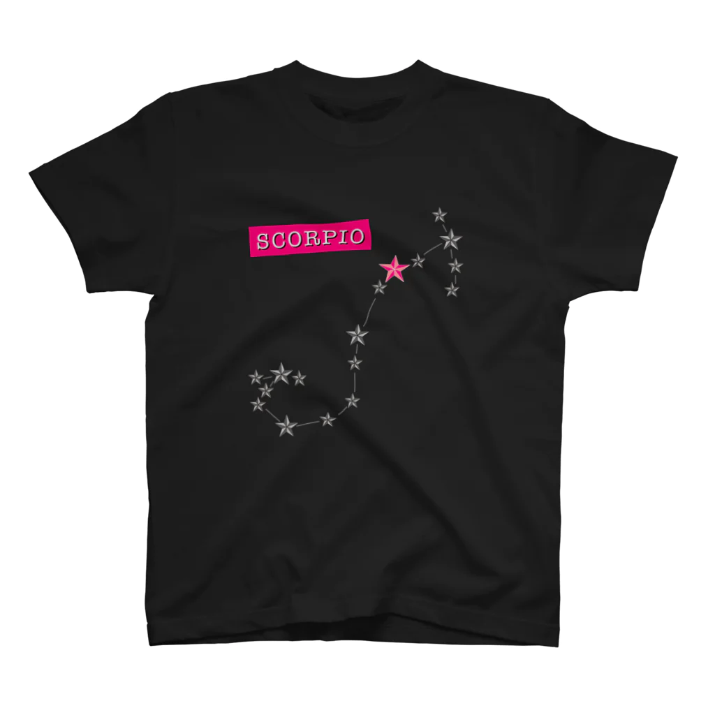 tomokomiyagamiのスタースタッズ星座　蠍座 Regular Fit T-Shirt