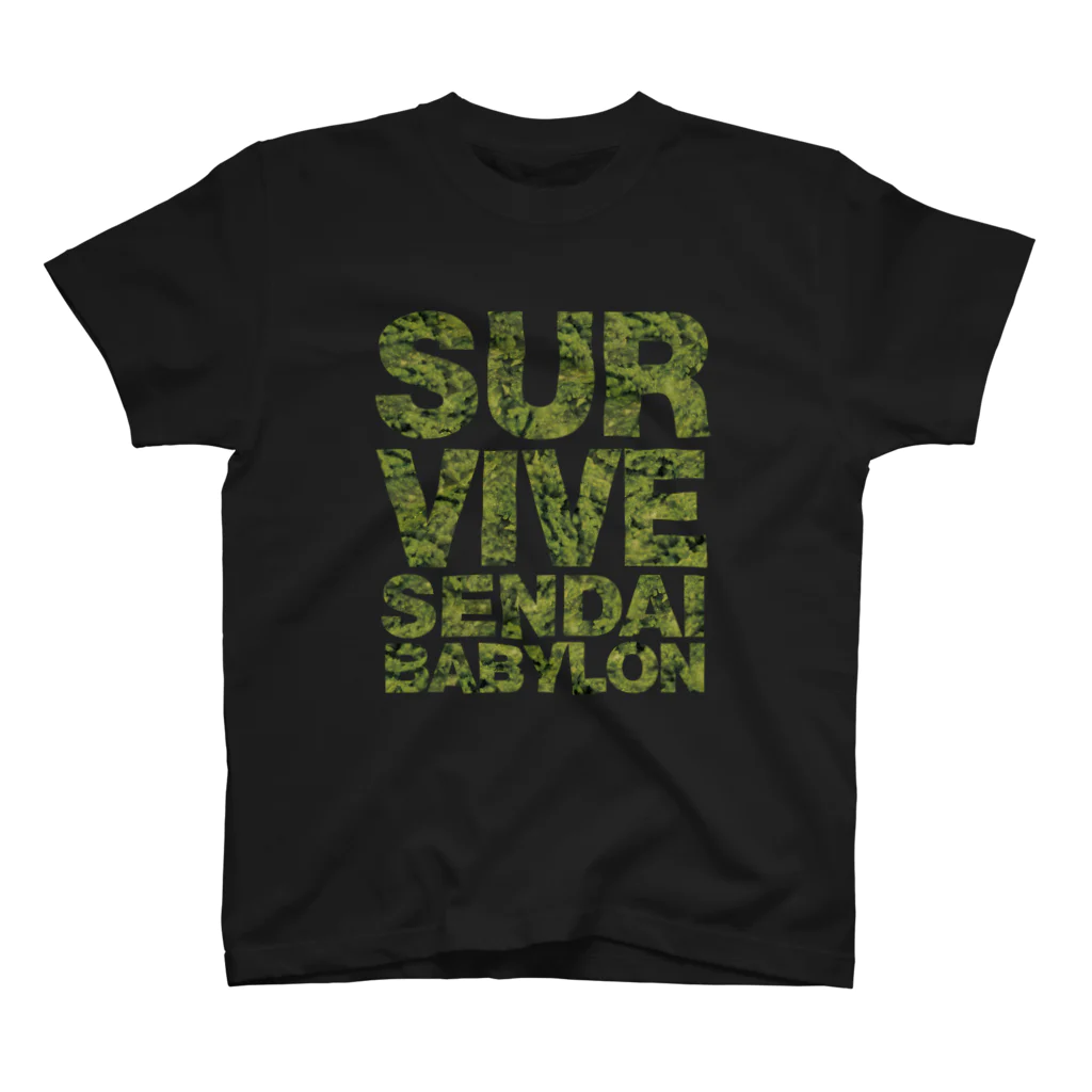 SURVIVESENDAIBABYLON@鈴木無花果のZUNDA-BUDS CAMO LOGO スタンダードTシャツ