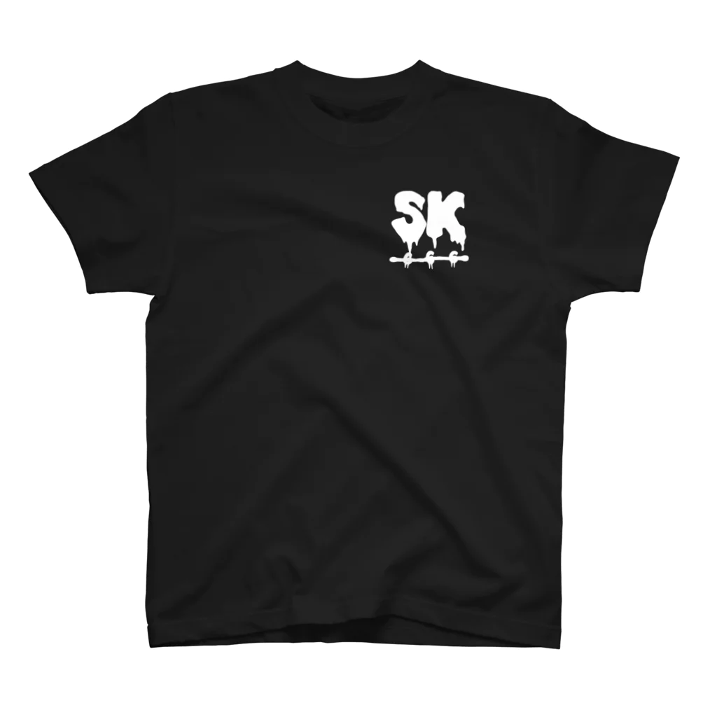 SK Strikethrough(666)のSK Strikethrough(666) Clothing - First Line Black スタンダードTシャツ