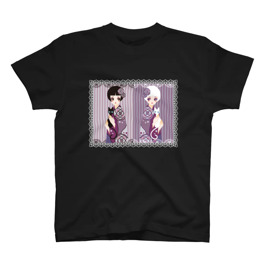 アトリエ縁 -yukari-のtwins_和モダン　白レース スタンダードTシャツ