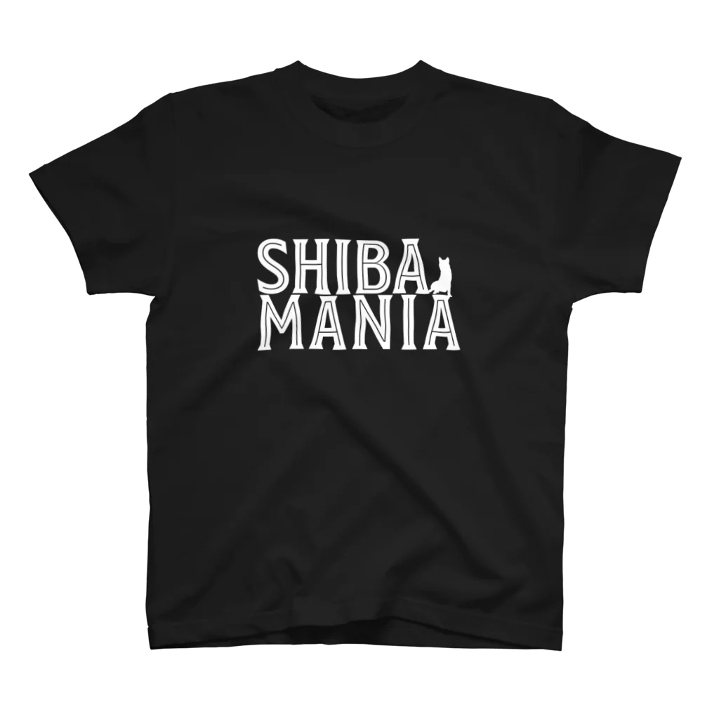 Atelier Pua laniのSHIBAMANIA 柴マニア 横座りver. 《白文字》 スタンダードTシャツ