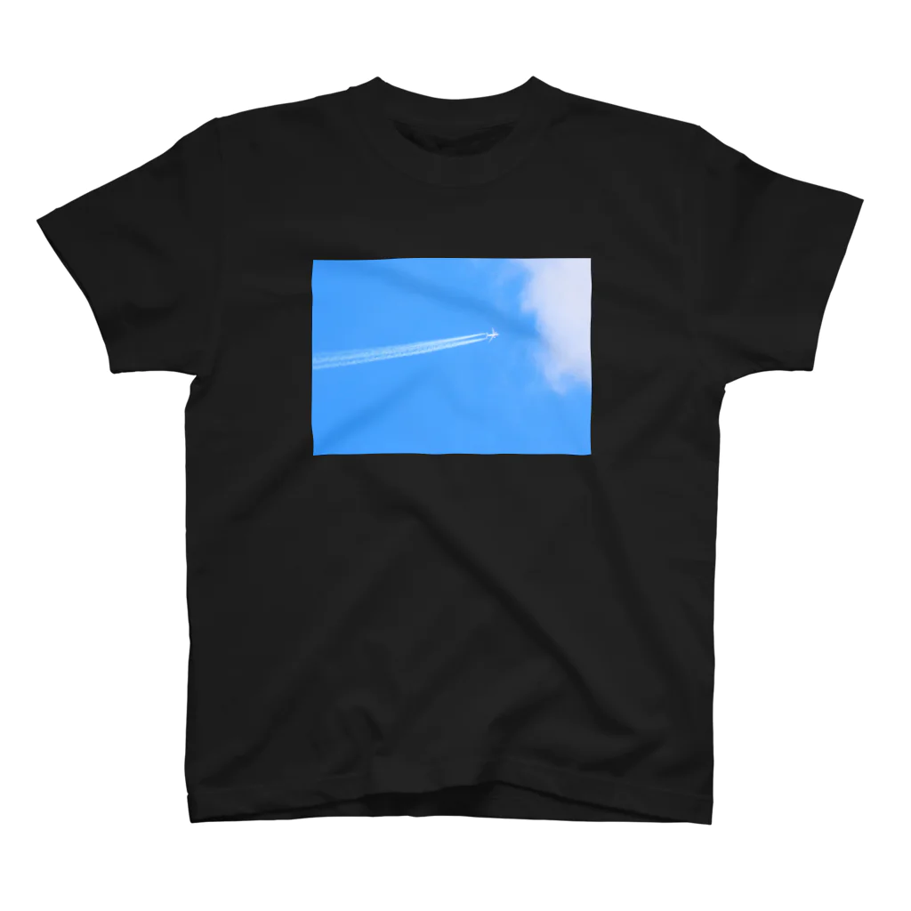 空・木・風の飛行機雲 Regular Fit T-Shirt