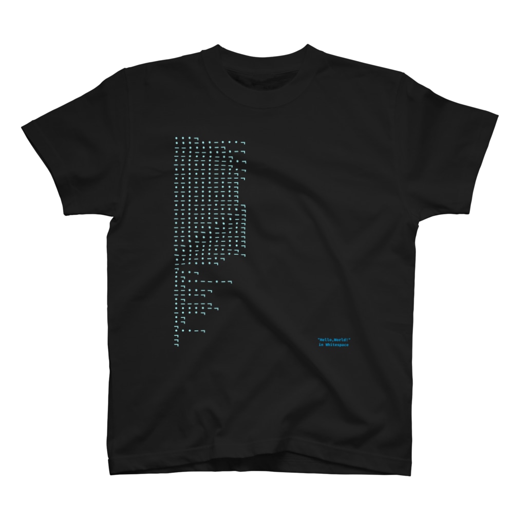 へいほぅの"Hello,World!" in Whitespace Regular Fit T-Shirt