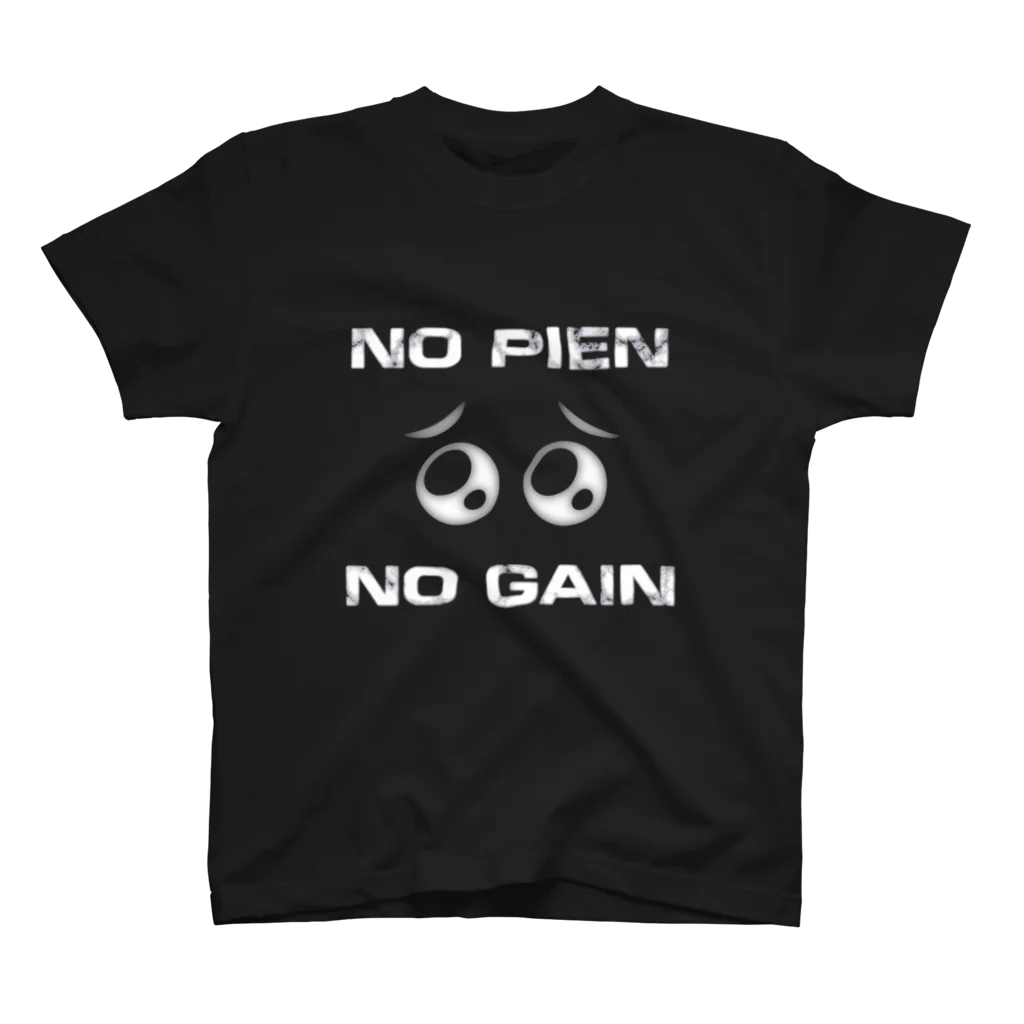 松山のクールガイのNO PIEN, NO GAIN スタンダードTシャツ