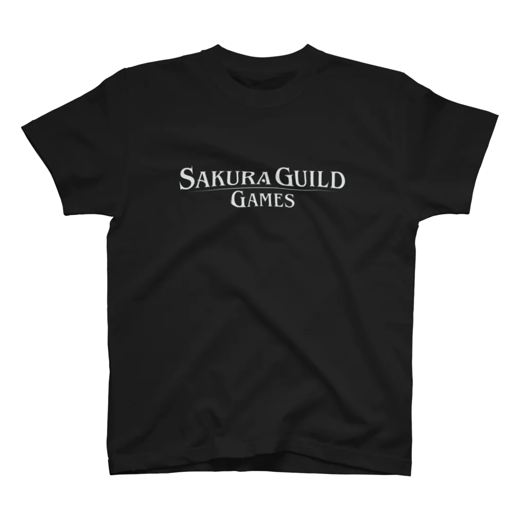 サクラギルドゲームズろうずのSGG シルバー文字のみ スタンダードTシャツ