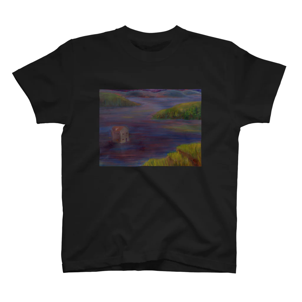 サラのアートTシャツの湖上の家　House in Water スタンダードTシャツ