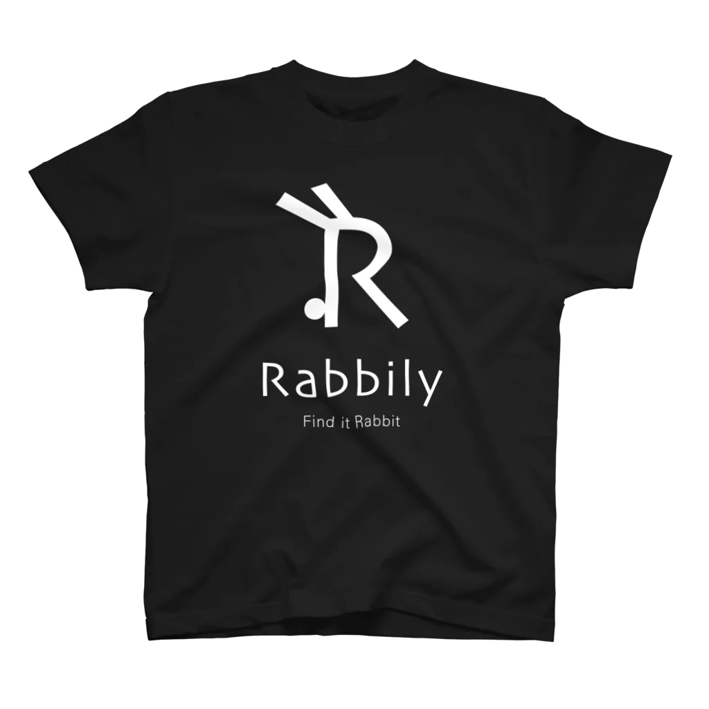 mukomaruのRabbily Rogo+ Shiro スタンダードTシャツ