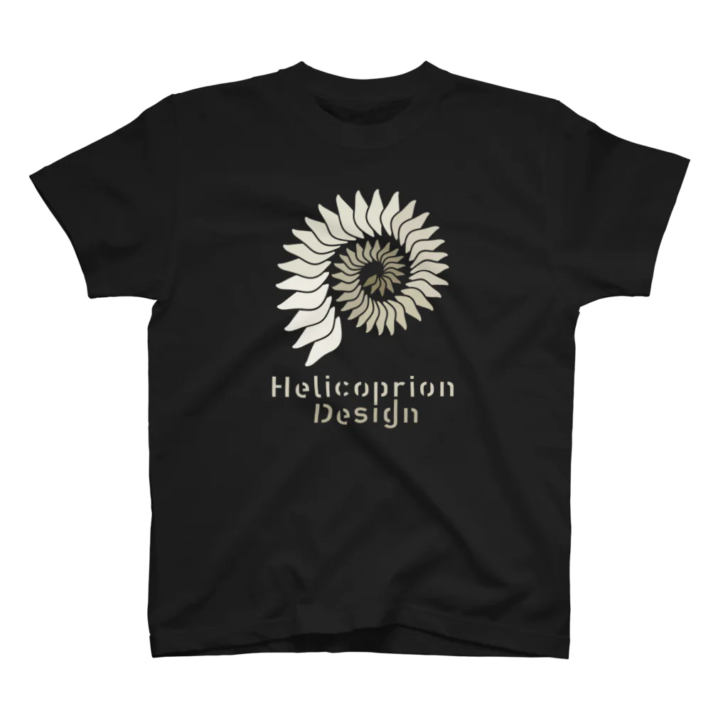 HelicoprionDesign（ヘリコプリオン デザイン）のHelicoprionDesignロゴマークver.1 スタンダードTシャツ