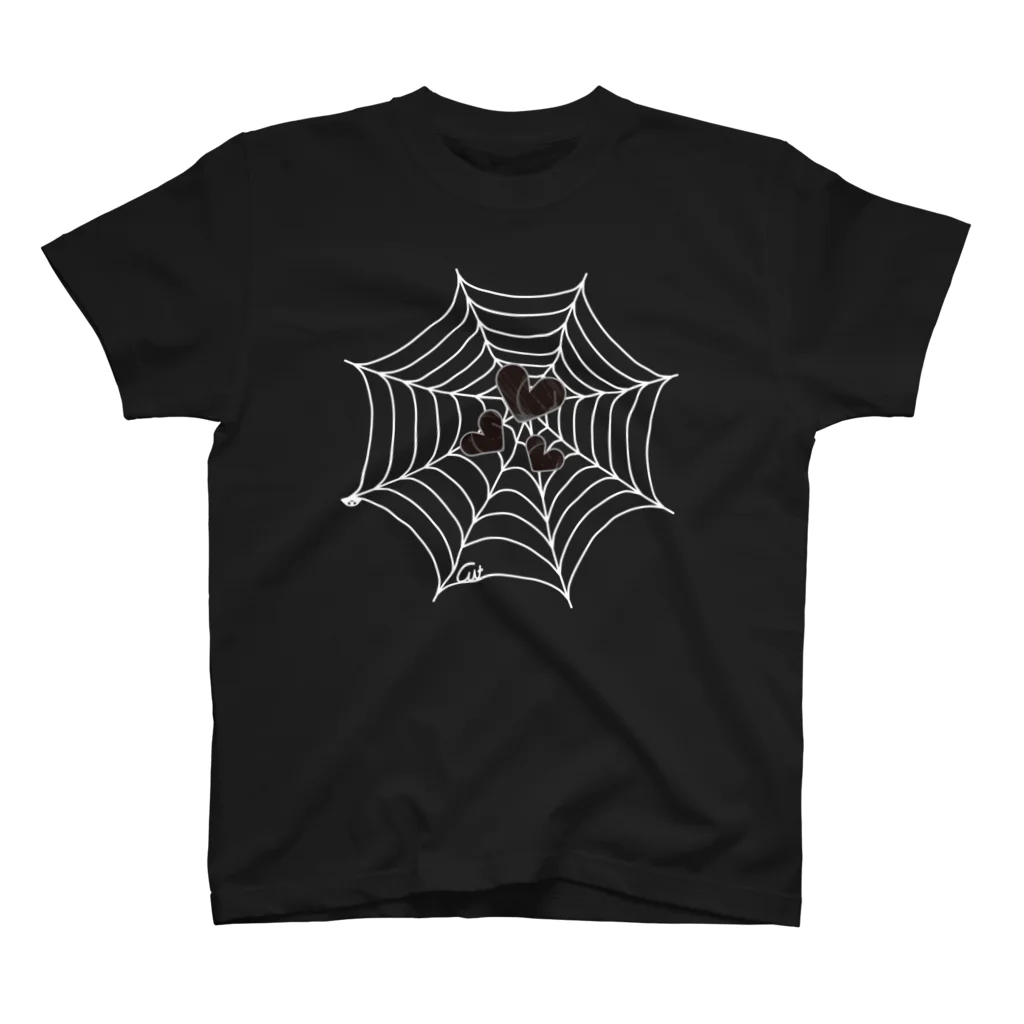 イラスト MONYAAT のハートをキャッチな蜘蛛の巣 スタンダードTシャツ