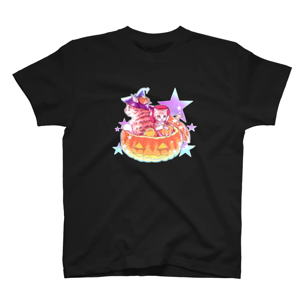 nya-mew（ニャーミュー）のカボチャおいしい？ スタンダードTシャツ