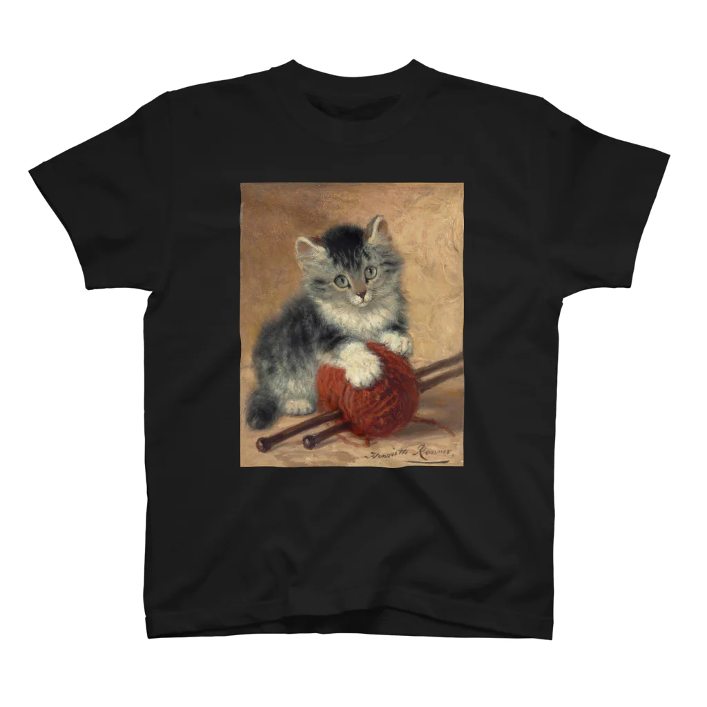 世界の名画をあなたの日常にの毛糸玉と子猫① スタンダードTシャツ