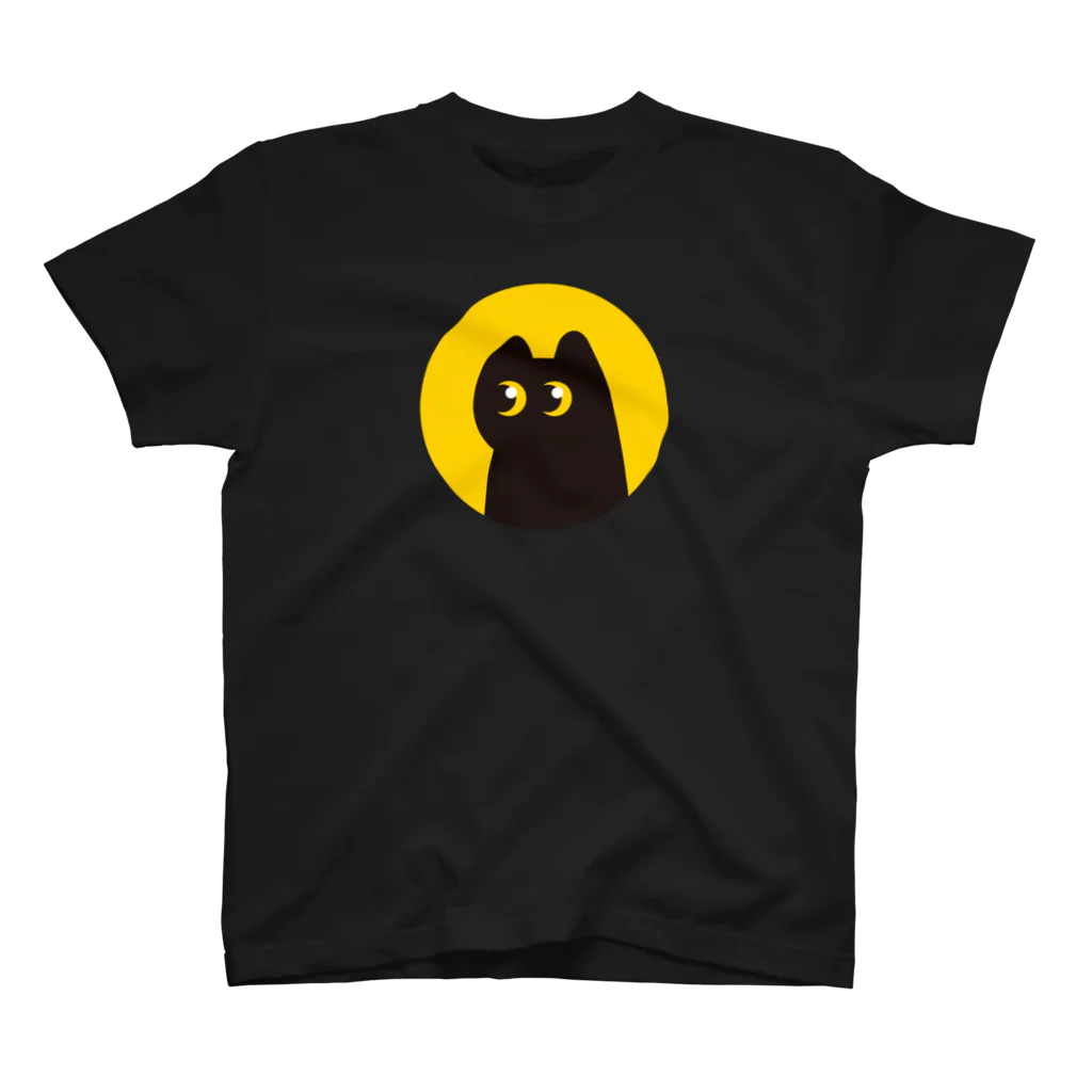 WATERGRAPHIXの黒ネコ Regular Fit T-Shirt