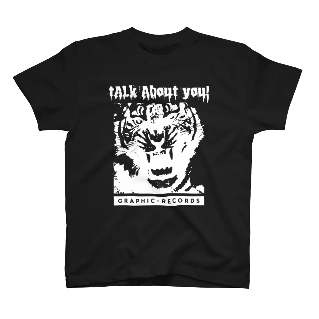 GRAPHIC × RECORDSのTalk about YOU!　半袖Tシャツ/濃色（Col.17） Regular Fit T-Shirt