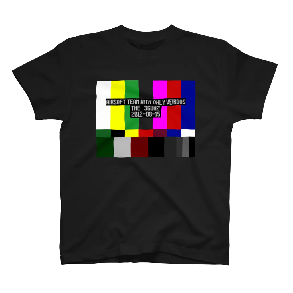 BlackRedCheeZのThe3Gunz／ORIGINAL 7MEN COLORBAR スタンダードTシャツ